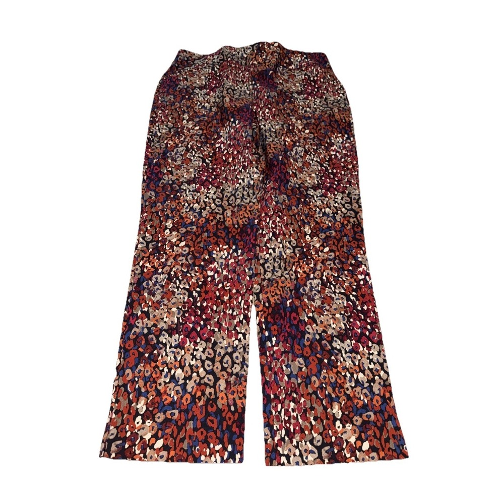 Chicos Perfect Stretch Josie Slim Ankle Pants Multi Animal Womens Sz 12